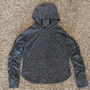 Gray Athleta Hooded Long Sleeve Top